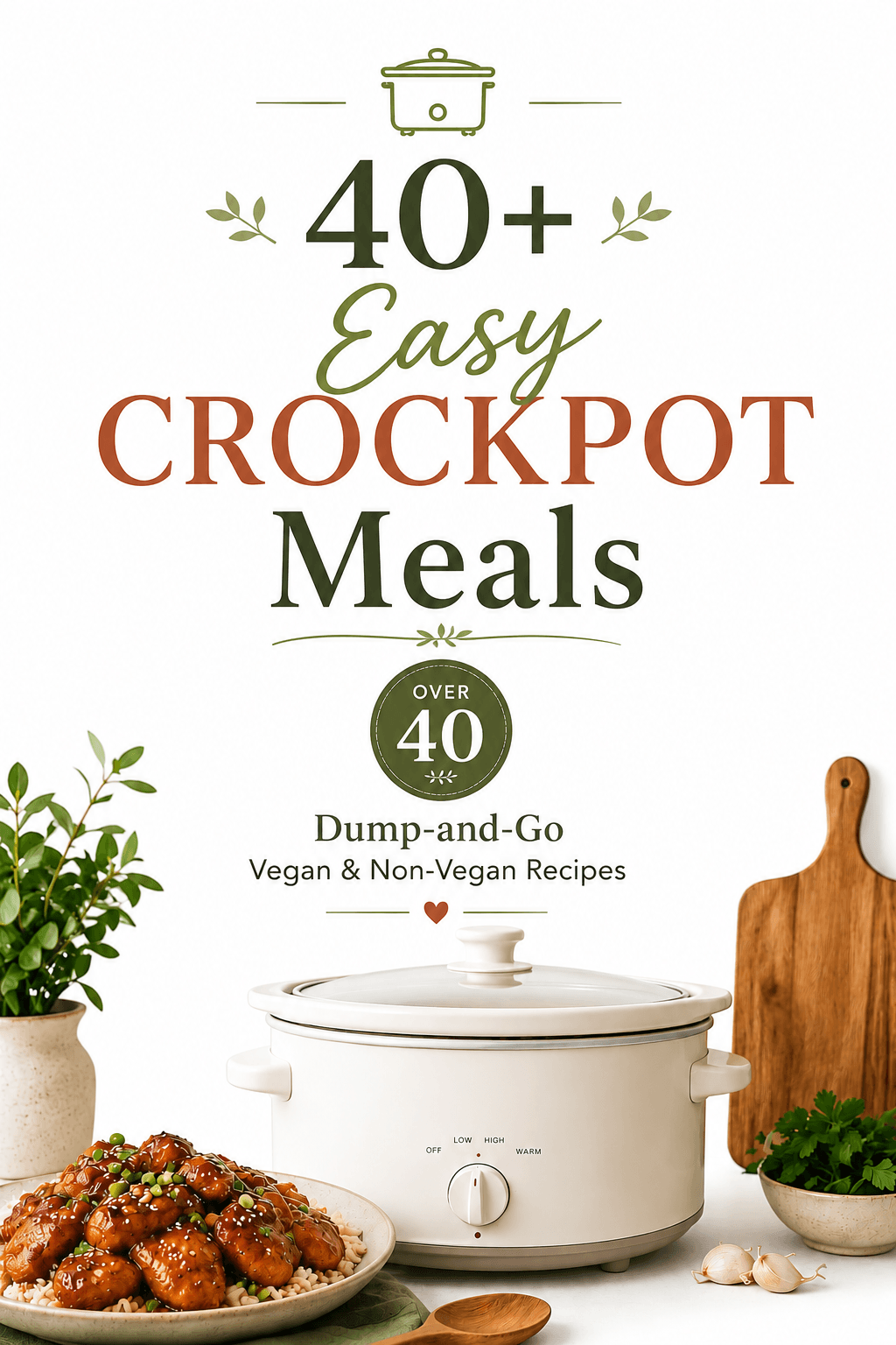 40+ Easy Crockpot Meals Dump-and-Go Vegan & Non-Vegan Recipes