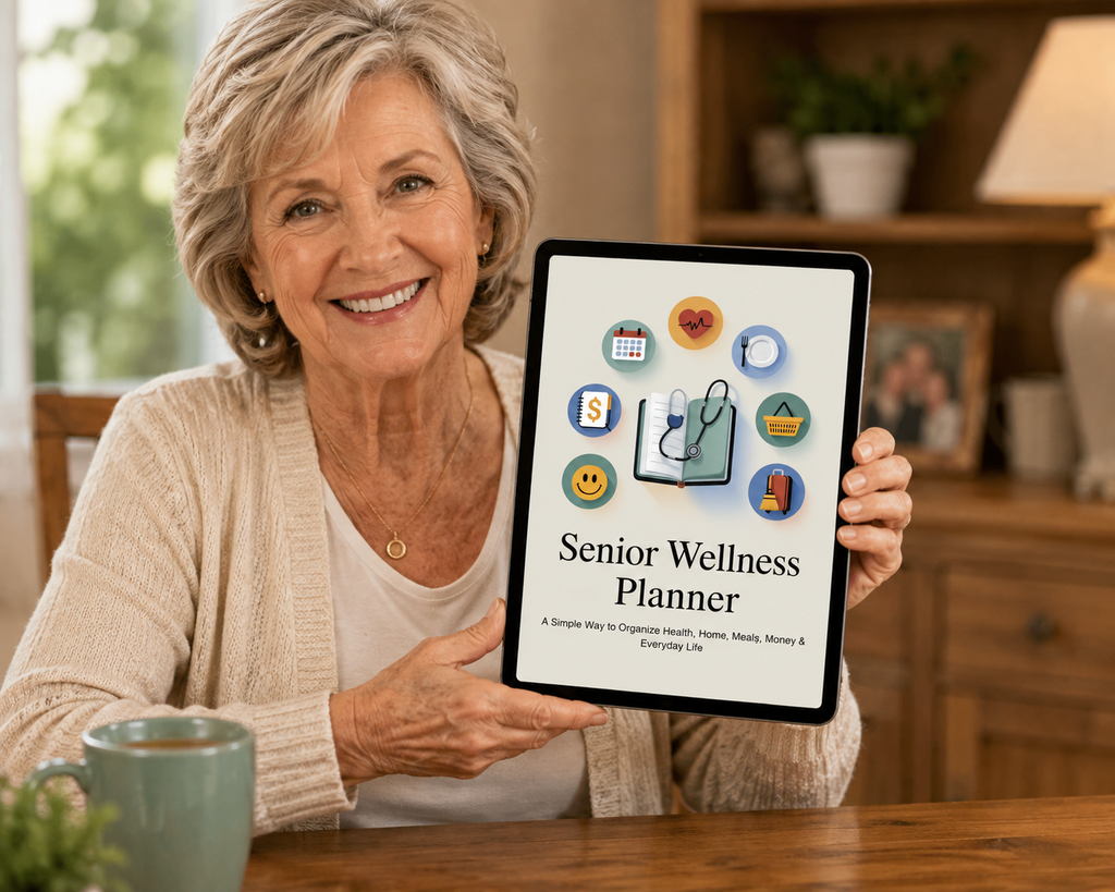 Wellness Planner for Seniors (Medication, Meals, Budget & Daily Organizer)